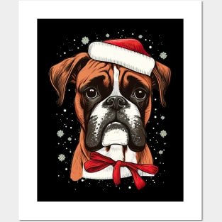 Boxer christmas Posters and Art